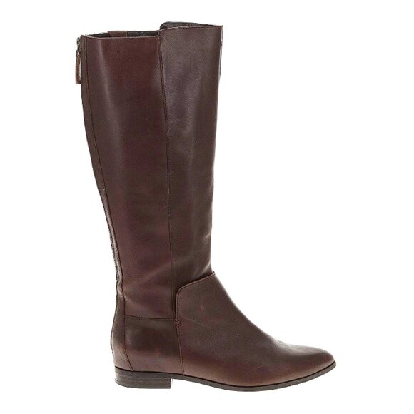 Burgundy Leather Riding Boots by Nine West / Size 8 1/2 - Picture 1 of 10
